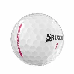 SRIXON SOFT FEEL LADY GOLF BALLS 2022 SOFT WHITE / PASSION PINK -GOIF SHOP SFL7 Ball 2 Soft White Lrg