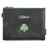 TITLEIST 2022 ZIPPERED POUCH SHAMROCK BLACK/GREEN -GOIF SHOP Shamrock Zippered Pouch