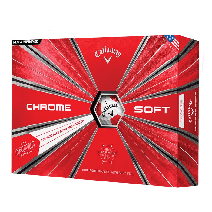 CALLAWAY CHROME SOFT TRUVIS GOLF BALL 3 CALLAWAY CHROME SOFT TRUVIS GOLF BALL