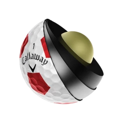 CALLAWAY CHROME SOFT X TRUVIS GOLF BALL -GOIF SHOP balls 2018 chrome soft x truvis red 3 3