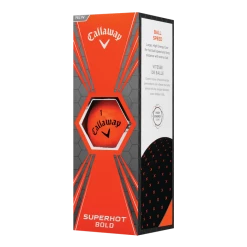 CALLAWAY SUPERHOT BOLD MATTE GREEN/ORANGE/RED/YELLOW 15-PACK GOLF BALL -GOIF SHOP balls 2018 superhot bold orange 15pk 501 2