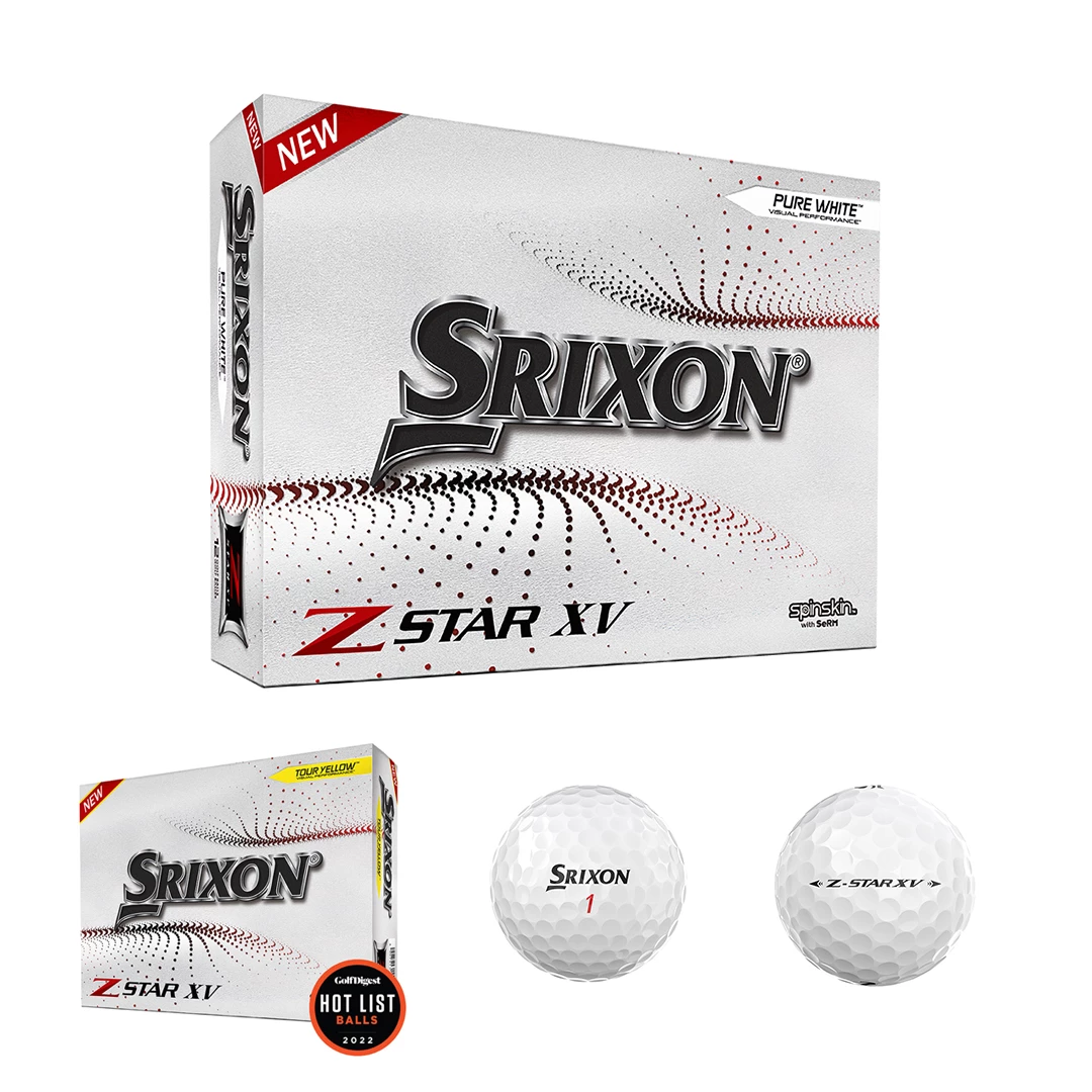 SRIXON Z-STAR XV GOLF BALLS 2022 PURE WHITE / TOUR YELLOW 3 SRIXON Z-STAR XV GOLF BALLS 2022 PURE WHITE / TOUR YELLOW