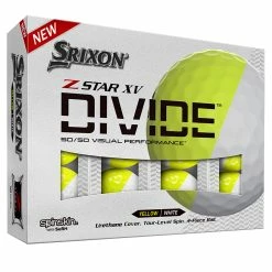 SRIXON Z-STAR XV DIVIDE GOLF BALLS 2022 WHITE / TOUR YELLOW 11 SRIXON Z-STAR XV DIVIDE GOLF BALLS 2022 WHITE / TOUR YELLOW -GOIF SHOP zstar xv divide yw v2 lrg 1